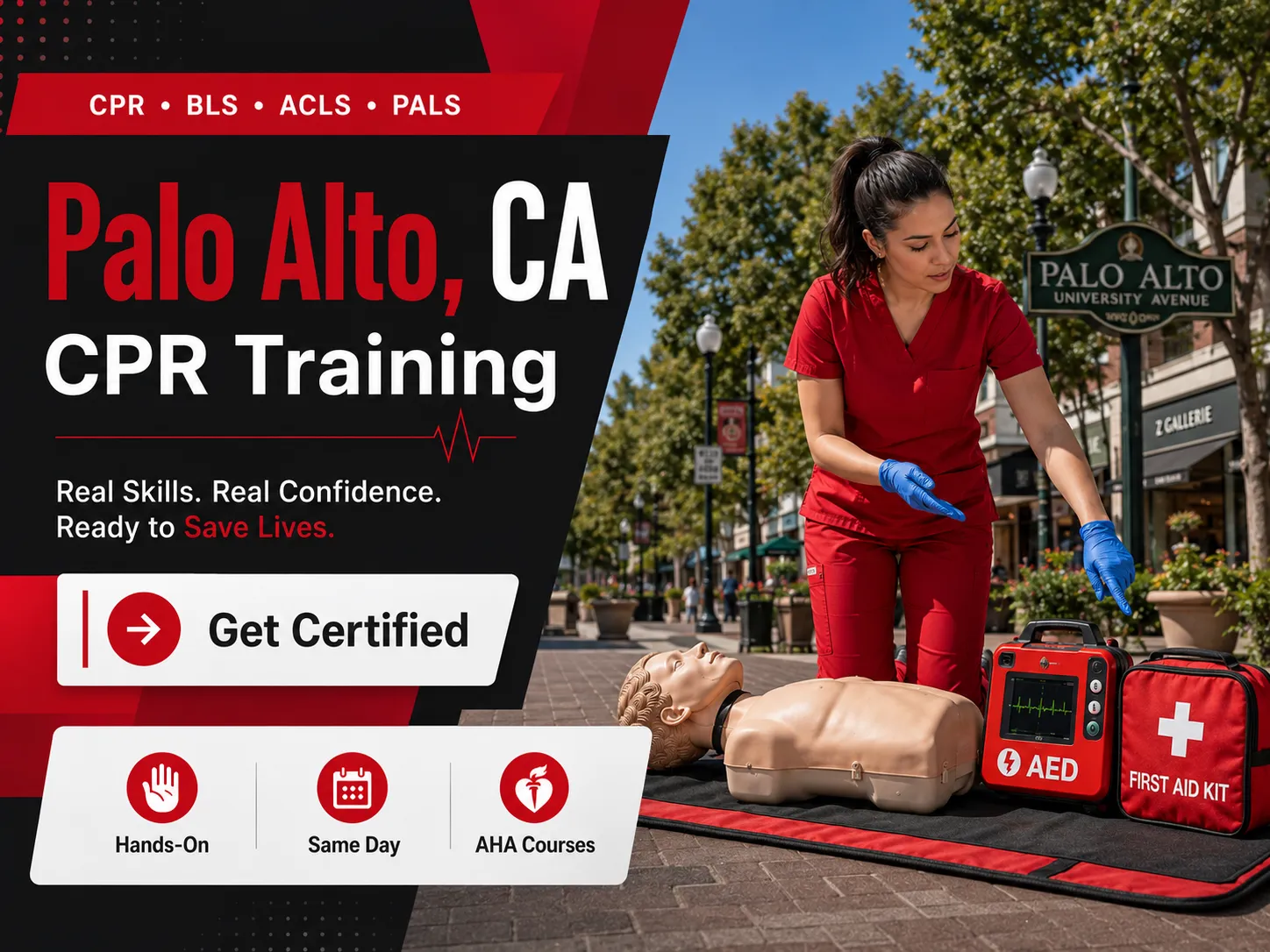 ACLS and PALS certification class in Palo Alto, California