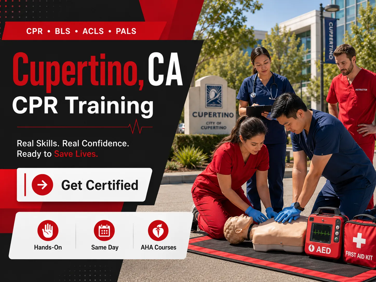 CPR training class in Cupertino, CA – BLS, ACLS & PALS certification course