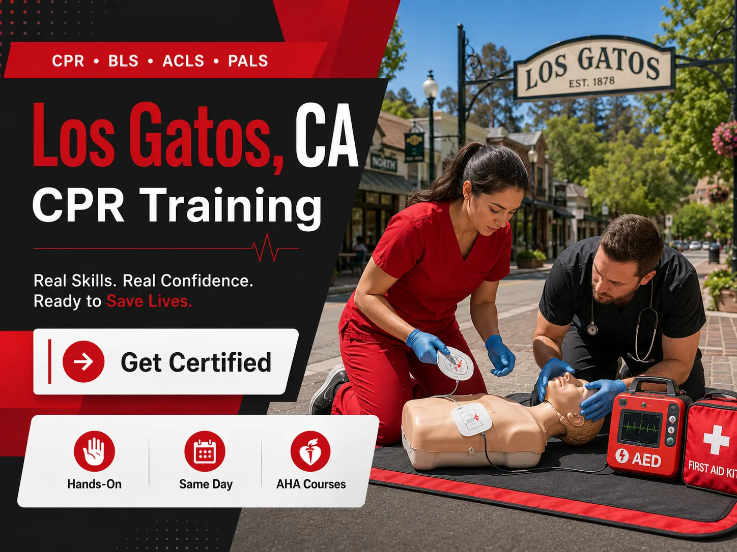 CPR training class in Los Gatos, CA – BLS, ACLS & PALS certification course